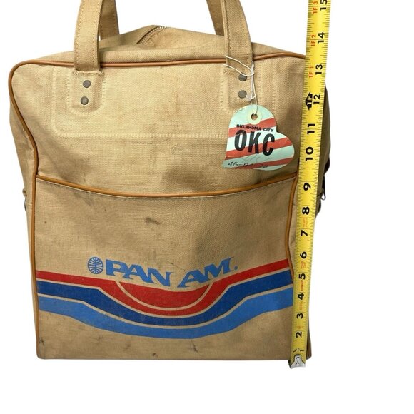 Vintage PAN AM Airlines Flight Carry-on Travel Canvas Tote Bag w/ Luggage Tags - Picture 14 of 15